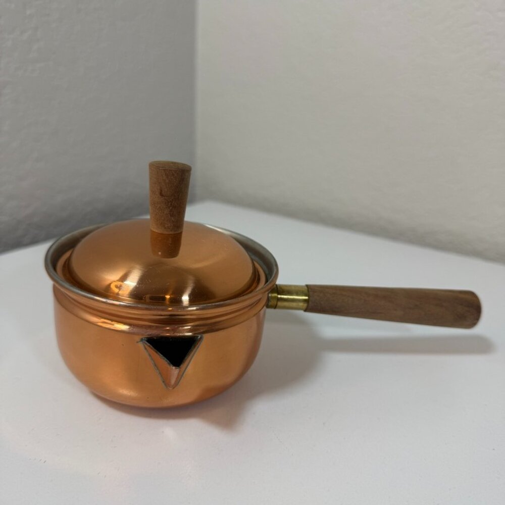 Vintage Old Dutch Solid Copper Sugar/Warming Spout Pot - Made In Portugal